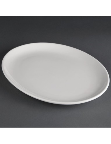 Assiettes ovales Olympia Athena 305x241 mm - lot de 6