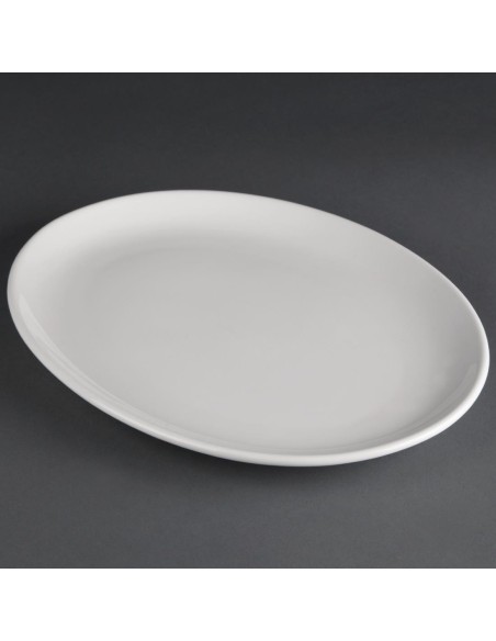 Assiettes ovales Olympia Athena 305x241 mm - lot de 6