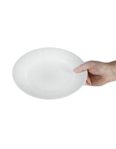 Assiettes blanches Olympia Athena 254 mm - lot de 12