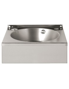 Lave-mains inox Basix - lavabo compact en acier inoxydable