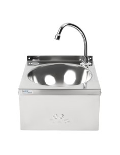 Lave-mains commande fémorale inox Basix - Hygiène sans contact