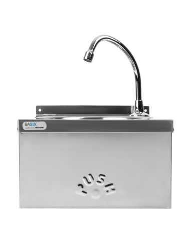 Lave-mains commande fémorale inox Basix - Hygiène sans contact