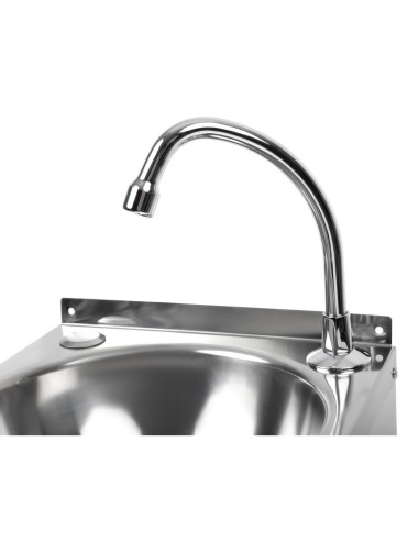 Lave-mains commande fémorale inox Basix - Hygiène sans contact