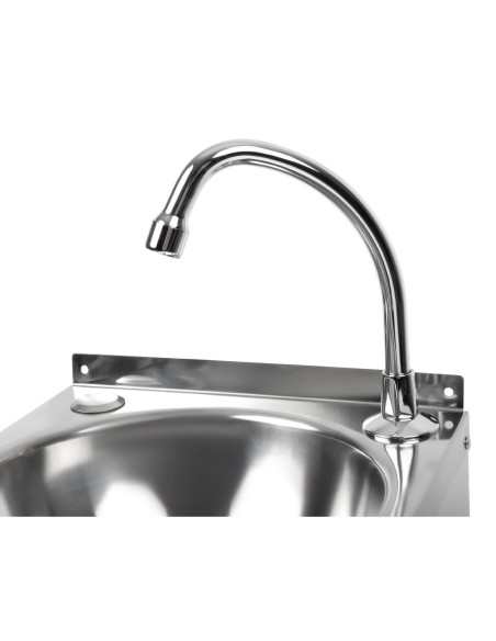 Lave-mains commande fémorale inox Basix - Hygiène sans contact