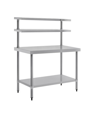 Table inox Vogue 1200mm avec 2 étagères supérieures