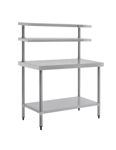 Table inox Vogue 1200mm avec 2 étagères supérieures