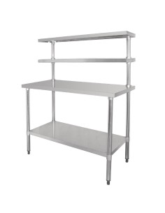 Table inox Vogue 1800mm avec 2 étagères supérieures 2