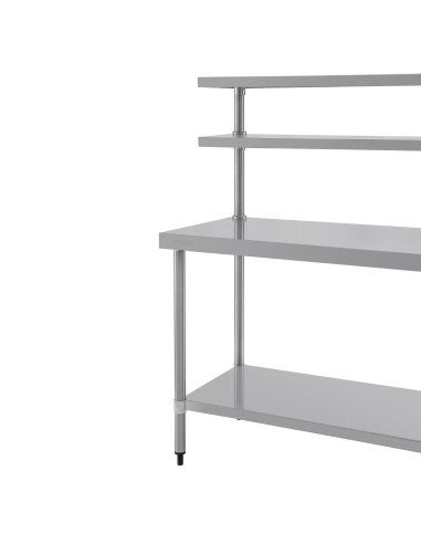 Table inox Vogue 1200mm avec 2 étagères supérieures