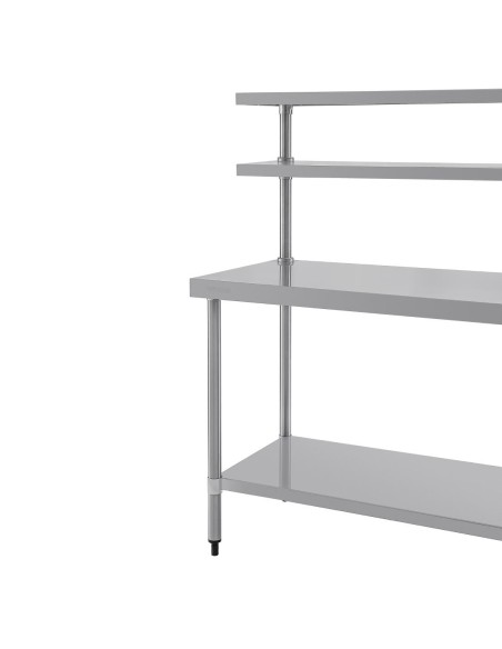 Table inox Vogue 1200mm avec 2 étagères supérieures