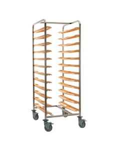 Chariot cafétéria de débarrassage Matfer Bourgeat - 24 plateaux
