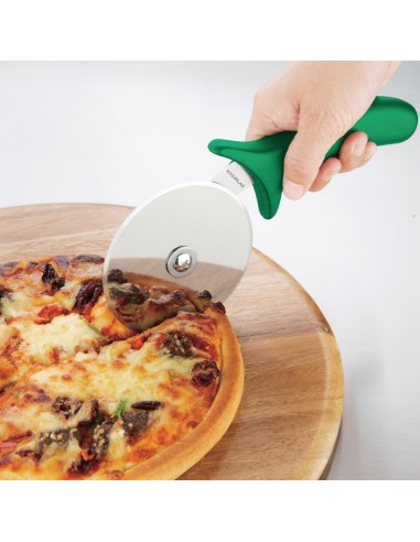 Roulette à pizza Hygiplas 102mm verte