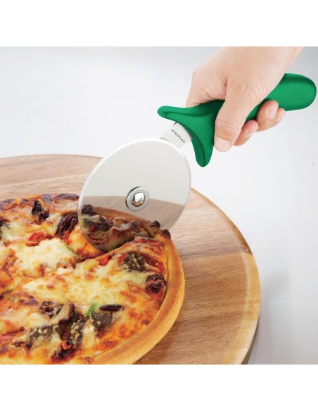 Roulette à pizza Hygiplas 102mm verte