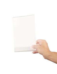 Protège-menus incliné en acrylique Olympia A5 - Deflecto Europe 2