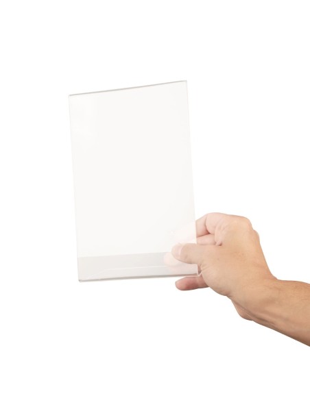 Protège-menus incliné en acrylique Olympia A5 - Deflecto Europe