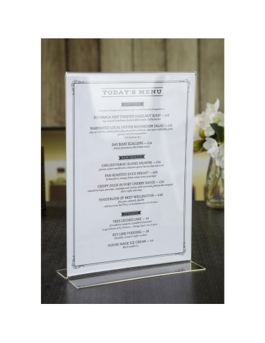 Porte-menu vertical Olympia A4 - Deflecto Europe