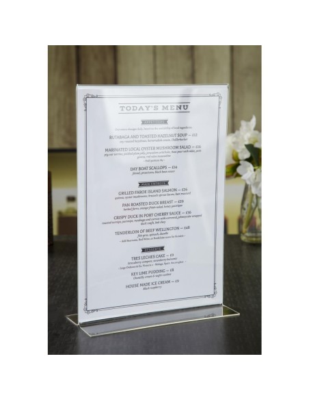 Porte-menu vertical Olympia A4 - Deflecto Europe