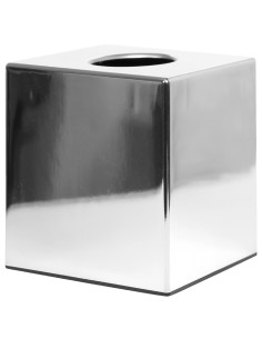 Boîte à mouchoirs Bolero chrome brillant - 130x120mm