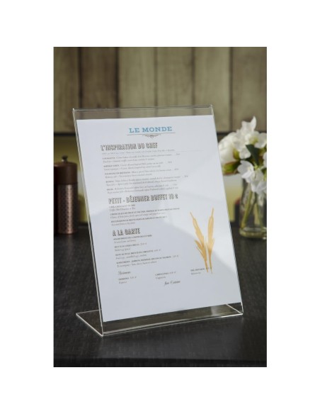 Protège-menus incliné Olympia A4 - Wenbar