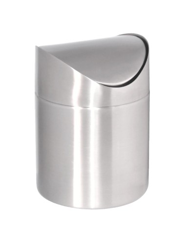 Poubelle de table Olympia 1,4L à couvercle battant - inox