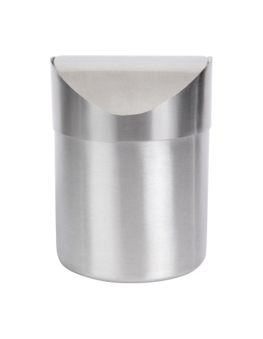 Poubelle de table Olympia 1,4L à couvercle battant - inox