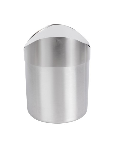 Poubelle de table Olympia 1,4L à couvercle battant - inox