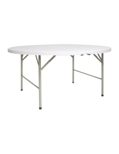 Table ronde pliable Bolero blanche 1530mm - Qualité professionnelle