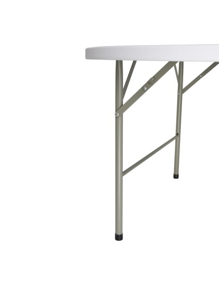Table ronde pliable Bolero blanche 1530mm - Qualité professionnelle