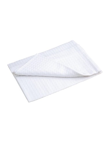 Torchons blancs nid d'abeille Vogue - Lot de 10
