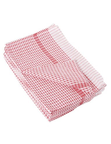 Torchons Vogue Wonderdry rouges - Lot de 10