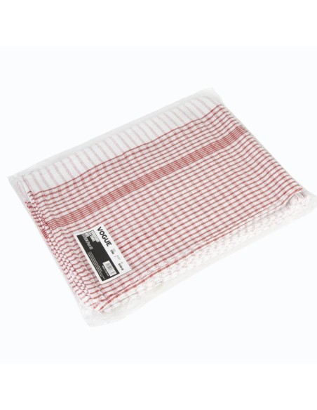 Torchons Vogue Wonderdry rouges - Lot de 10