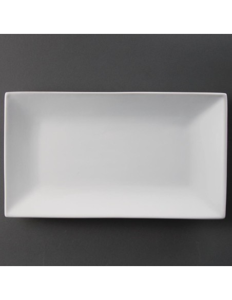 Plat rectangulaire de service Olympia 310x180 mm - Lot de 2