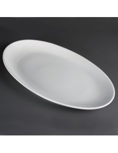 Assiette Creuse Ovale Olympia 500x290 mm - Blanc
