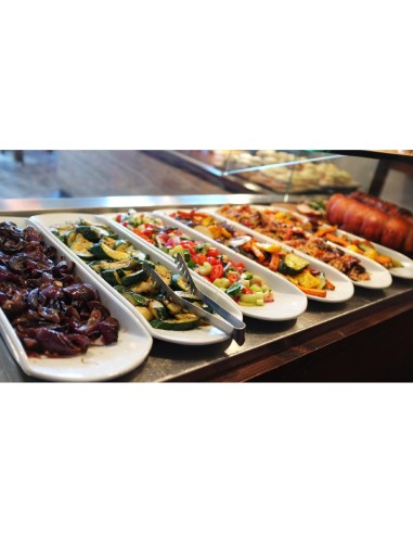 Plat Gondola 560 x 150mm Olympia - Plateau buffet blanc