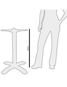 Pied de table rond chromé Bolero - 720 mm x 430 mm 2
