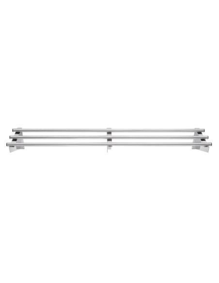 Etagère murale tubulaire Vogue inox 1500 mm - 95 kg
