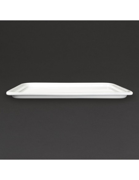 Plat blanc GN 1/1 Olympia Whiteware 30 mm - Porcelaine