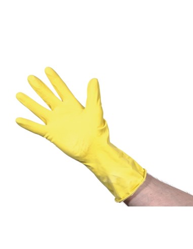 Gants multi usages Jantex jaunes S - Protection hygiénique