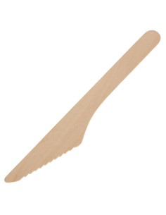 Couteaux en bois biodégradables - lot de 100 | Fiesta Compostable