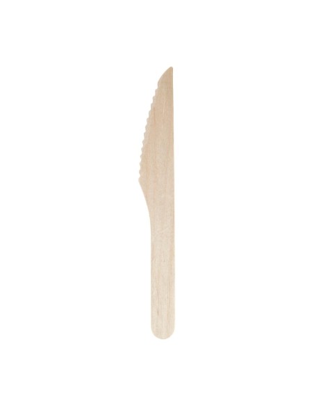 Couteaux en bois biodégradables - lot de 100 | Fiesta Compostable
