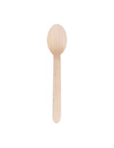 Cuillères dessert en bois biodégradables - lot 100 2