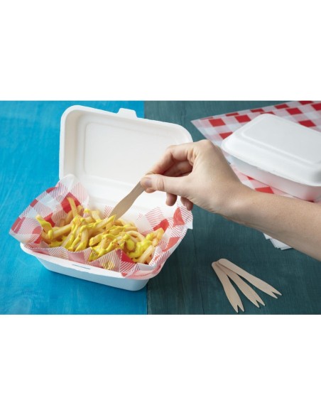 Fourchettes en bois biodégradables Fiesta Compostable - lot 1000