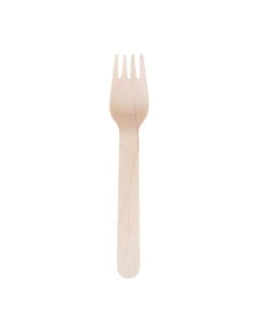 Fourchettes en bois biodégradables Fiesta - Lot de 100 2