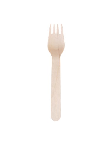 Fourchettes en bois biodégradables Fiesta - Lot de 100