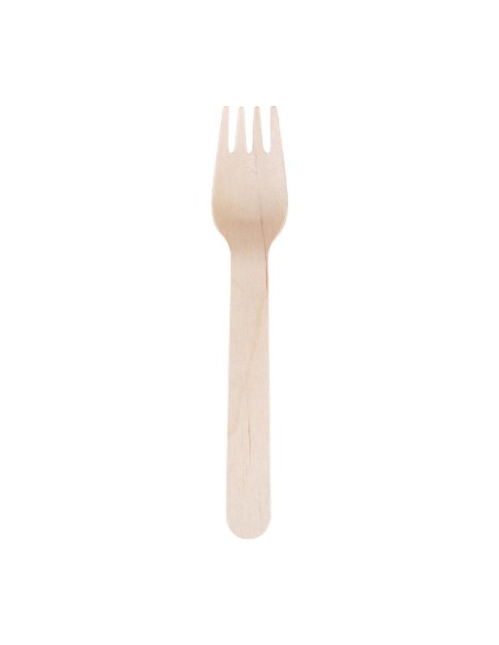 Fourchettes en bois biodégradables Fiesta - Lot de 100