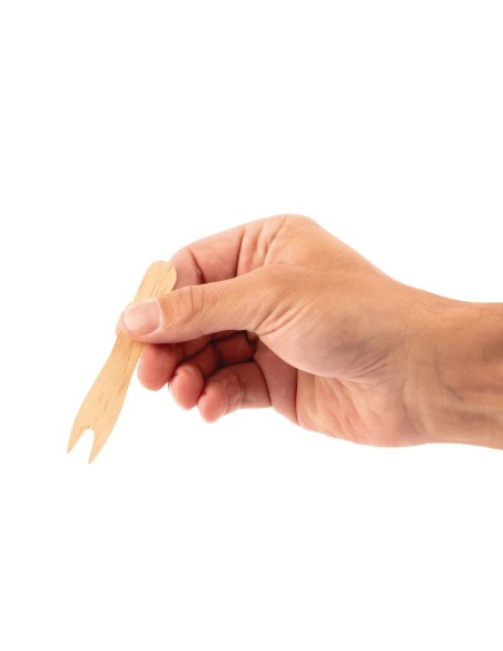 Fourchettes en bois biodégradables Fiesta Compostable - lot 1000