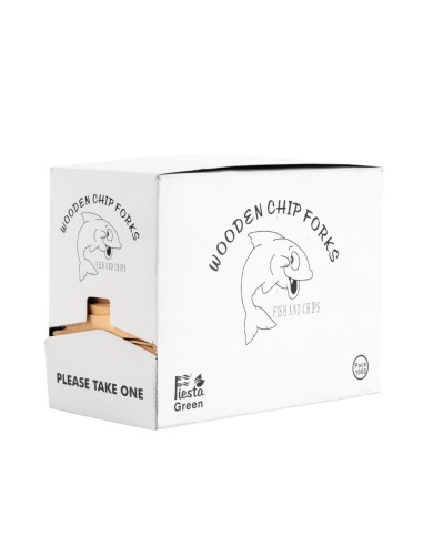 Fourchettes en bois biodégradables Fiesta Compostable - lot 1000