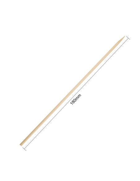 Brochettes en bois biodégradables Fiesta 180 mm - Lot de 200