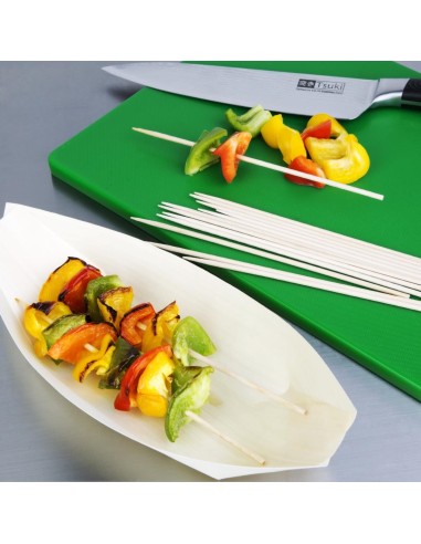 Brochettes en bois biodégradables Fiesta 180 mm - Lot de 200