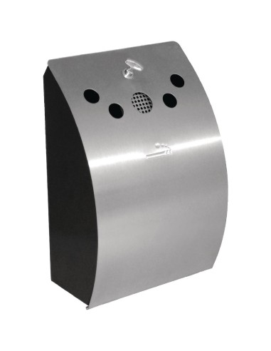 Cendrier mural Bolero en inox - Design verrouillable