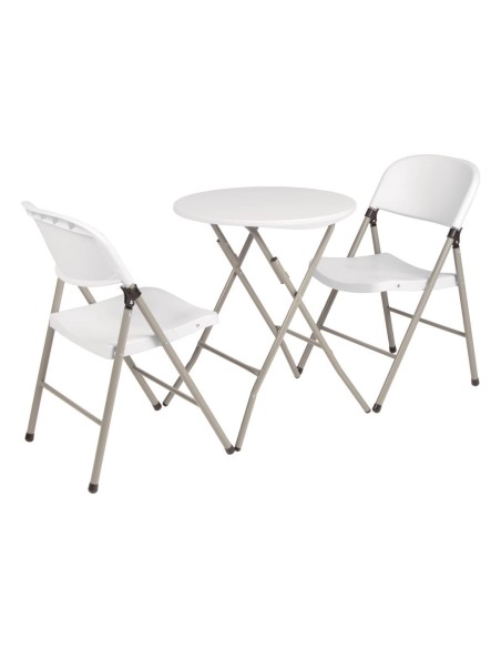 Chaises pliantes Bolero blanches - lot de 2